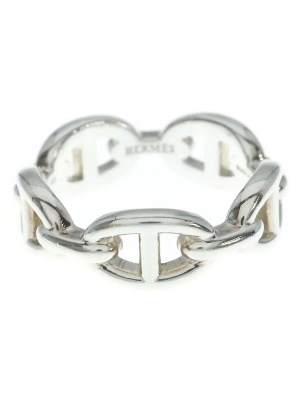 Hermes Chaine D'ancre Enchainee PM Ring 57 Silver